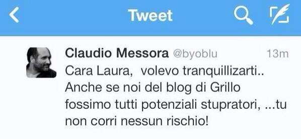 Attacchi sessisti alla Boldrini e un tweet di troppo (cancellato)