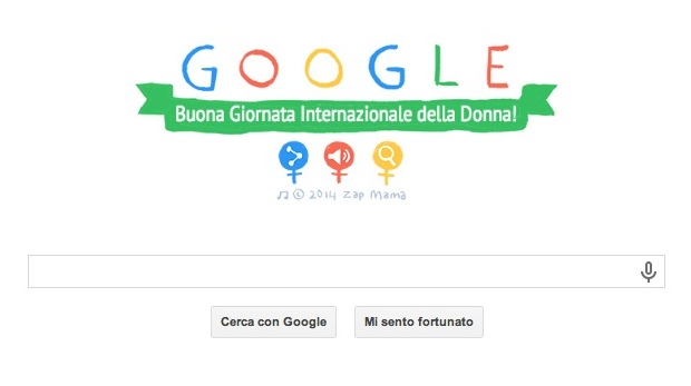 Festa della donna 2014, il Google Doodle con un giorno di anticipo