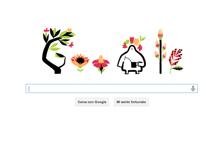 Il Google doodle del 20 marzo è dedicato al primo giorno di primavera