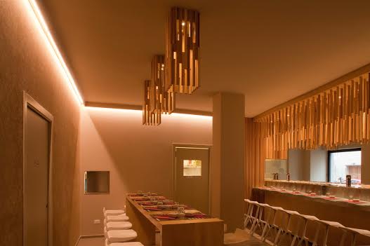 Illuminazione a Led B Light per il ristorante Sushita