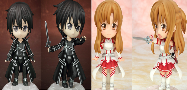 Sword Art Online: Asuna e Kirito, le nuove action figure super deformed