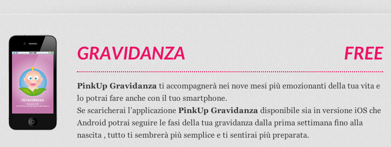 Pinkup Gravidanza app