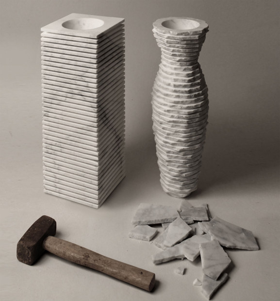 Vasi di design, Paolo Ulian e Moreno Ratti presentano Introverso 2 in marmo