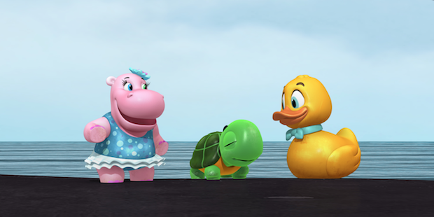 Lucky Duck: l&#8217;anatra di gomma e i giochi da bagno nel film Disney
