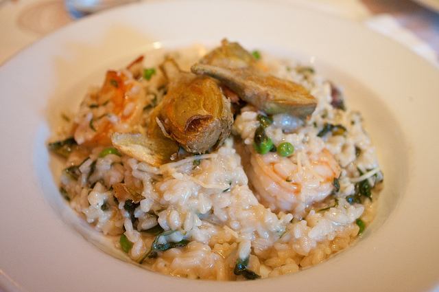 La ricetta del risotto alla crema di carciofi con e senza il Bimby