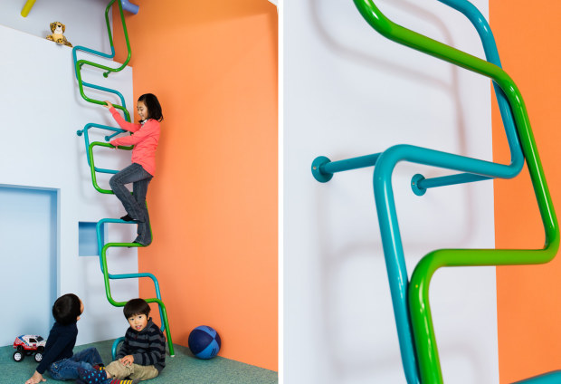 Le scale di design colorate e moderne progettate per i bambini