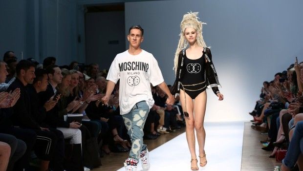 Moschino Uomo primavera estate 2015: special guest Lindsay Lohan e Daisy Lowe, tutte le foto della sfilata a Londra