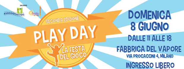 Play Day 2014, la festa del gioco l&#8217;8 giugno a Milano