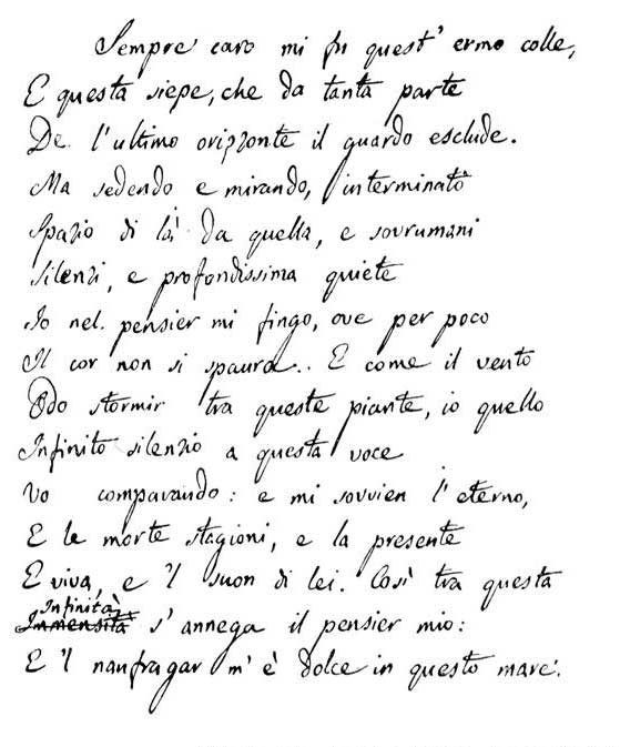 Sequestrato il manoscritto dell&#8217;Infinito di Leopardi ritirato dall&#8217;asta