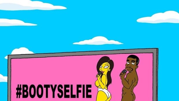 Kim Kardashian e Kayne West Simpsons Style : l&#8217;artista aleXsandro Palombo simpsonizza la coppia dell&#8217;anno