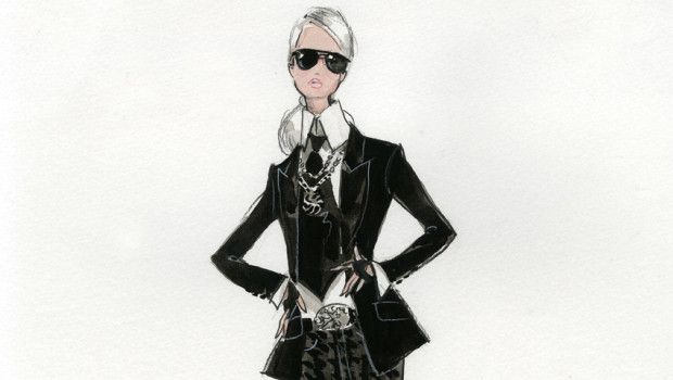 Barbie Karl Lagerfeld: Barbie veste i panni iconici del fashion designer, il bozzetto