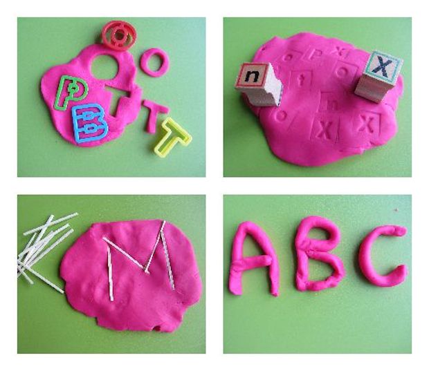 Le lettere in pasta di sale per insegnare l&#8217;alfabeto ai bambini