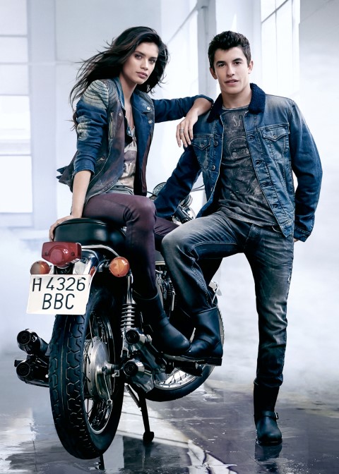 Gas Jeans Marc Marquez e Sara Sampaio: la campagna pubblicitaria autunno inverno 2014 2015