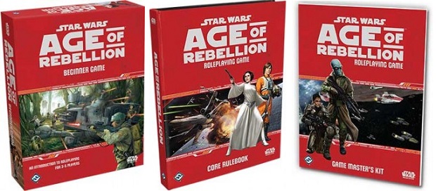 Star Wars &#8211; Age of Rebellion: Beginner Game, Core Rulebook e Game Master&#8217;s Kit