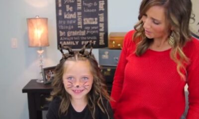 Acconciature veloci in 10 minuti per Halloween trecce gatto