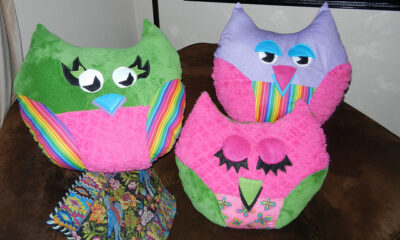 Cuscino gufo patchwork