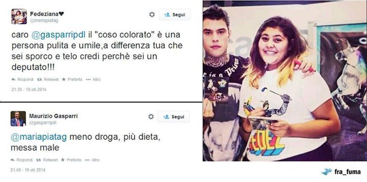 Maurizio Gasparri non si scusa con la fan di Fedez: &#8220;Io insultato per primo&#8221;