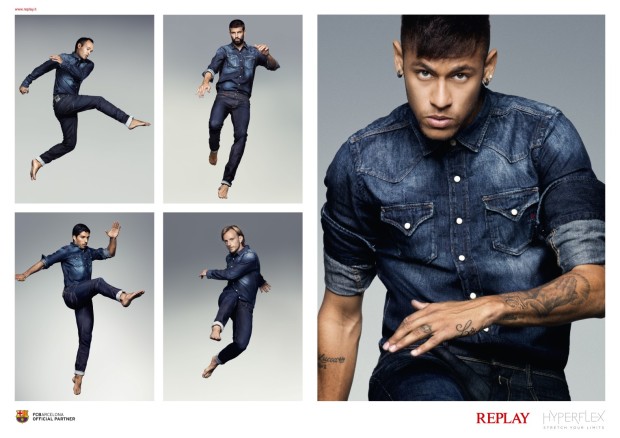 Replay Hyperflex: la campagna pubblicitaria con Alessandra Ambrosio, Neymar Jr., Gerard Piqué e Luis Suarez