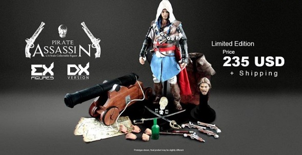 Assassin’s Creed IV Black Flag, l&#8217;action figure Pirate Assassin ispirata a Edward Kenway