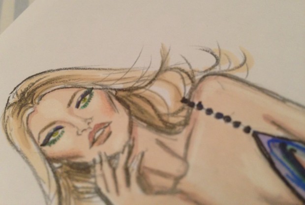 Rimmel London Kate Moss: i bozzetti del fashion illustrator Hayden Williams per la collezione Idol Eyes della top model