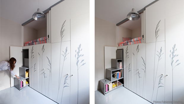 Il mini appartamento delle meraviglie: a Parigi stile e funzionalità in 8 metri quadri