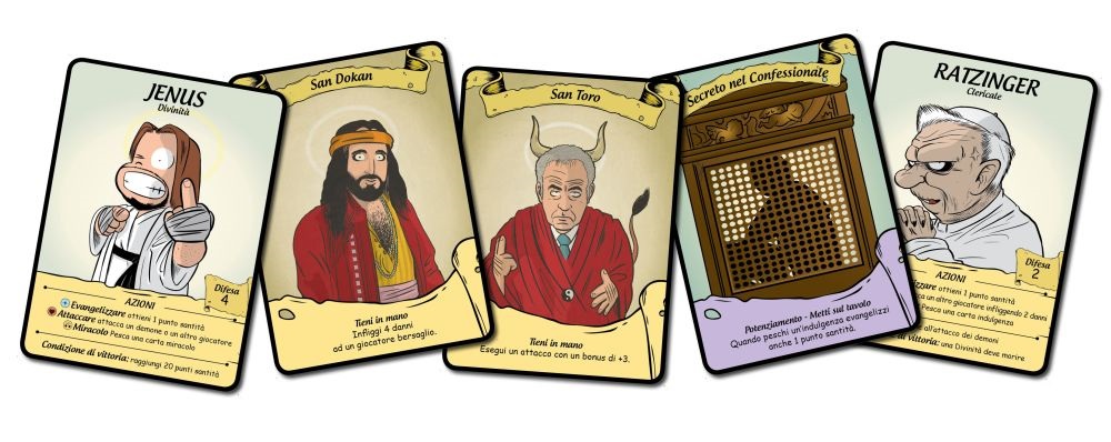 Jenus &#8211; Il Gioco, ecco il divertente gioco di carte tratto dal fumetto di Don Alemanno