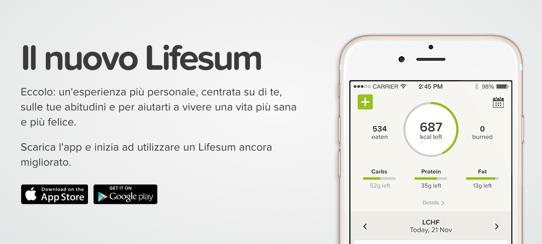 Lifesum app per stare in forma