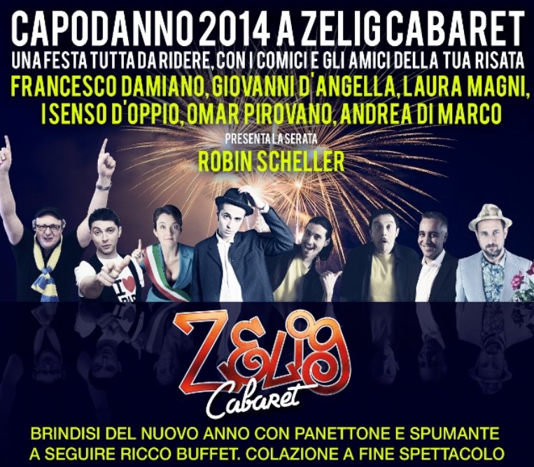 Capodanno 2015 a teatro: il programma di Zelig Cabaret a Milano