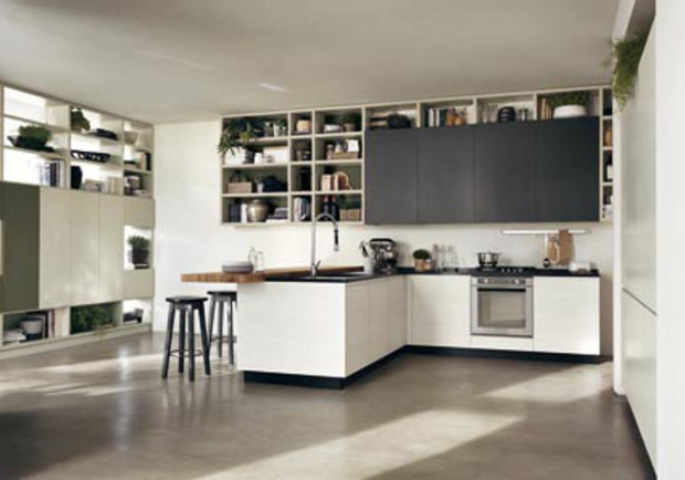 Scavolini cucine moderne: la nuova Motus, l’interconnessione tra ambiente cucina e area living