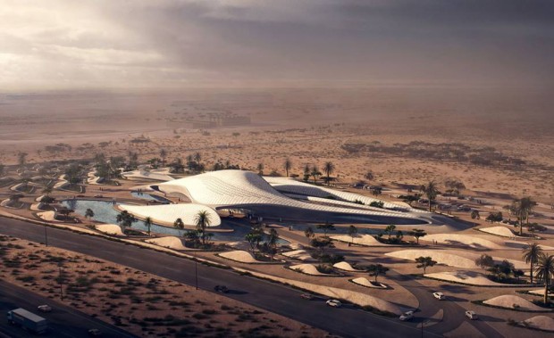 Zaha Hadid progetta un edificio in Medio Oriente ispirato alle dune di sabbia
