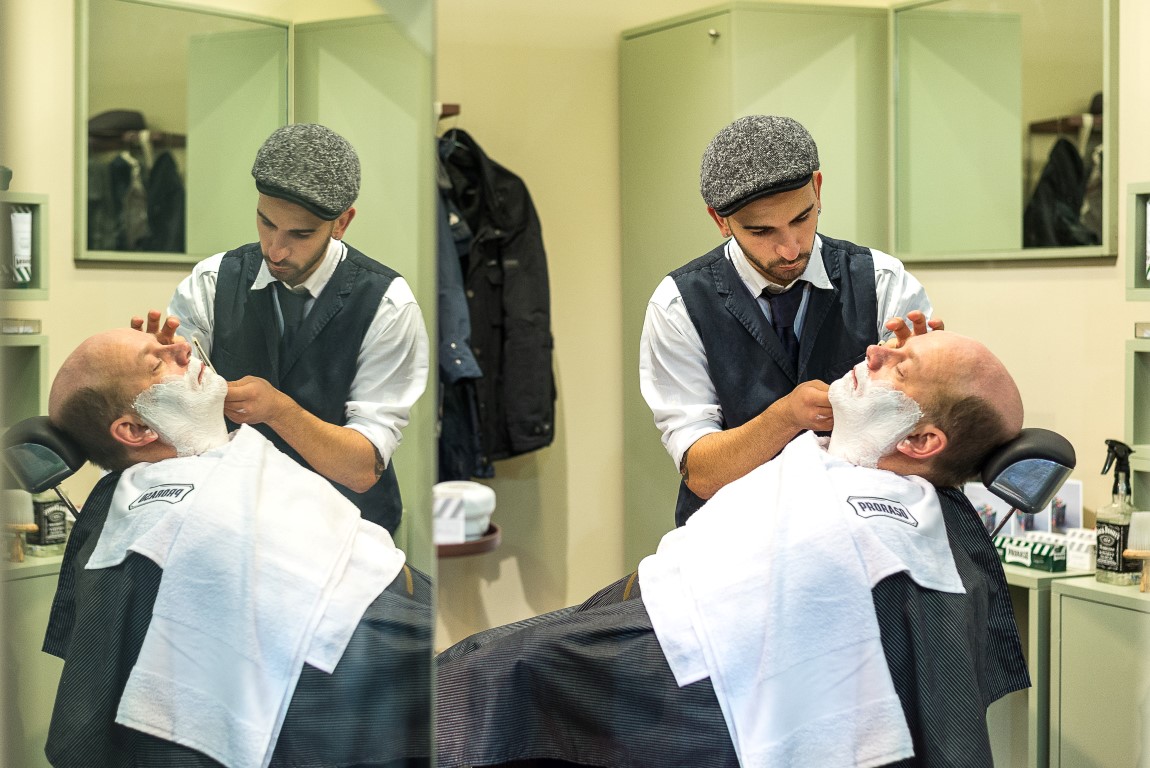 Pitti Uomo Gennaio 2015: il Temporary Barber Shop di Proraso, le foto