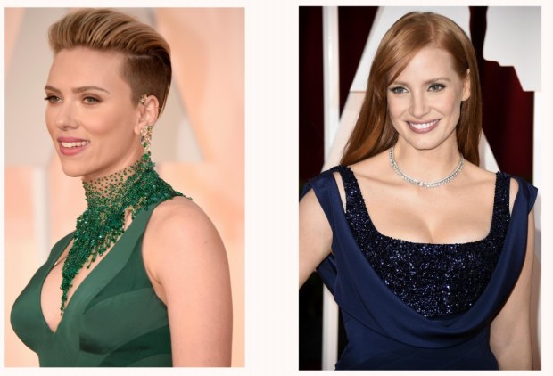 Premi Oscar 2015: Scarlett Johansson e Jessica Chastain con Piaget