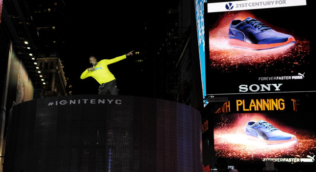 Puma Usain Bolt New York: l&#8217;evento a Times Square per il lancio della nuova scarpa da running Ignite