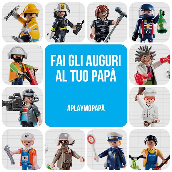 Festa del Papà 2015: #Playmopapà, le card personalizzabili Playmobil