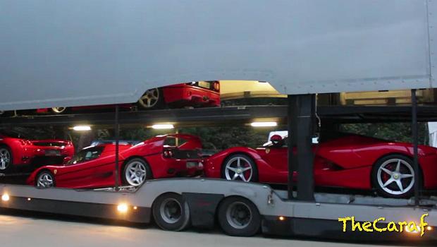 Ferrari pazzesche sulla bisarca dei sogni [Video]