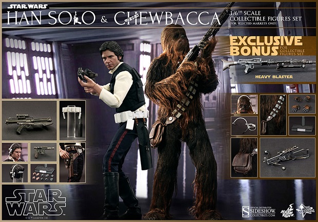 Star Wars: ecco le action figure di Han Solo e Chewbecca di Hot Toys
