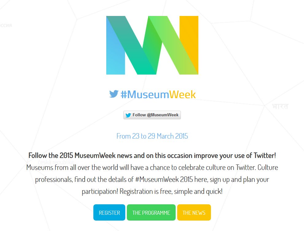 #MuseumWeek2015: fino al 29 marzo la settimana dei musei su Twitter