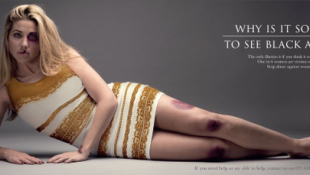 #TheDress usato per un&#8217;incisiva campagna contro la violenza sulle donne