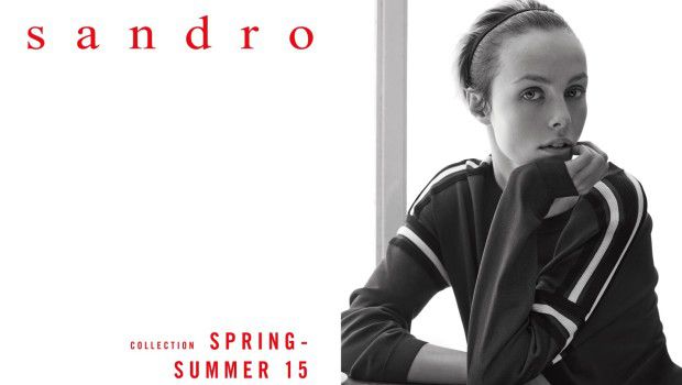 Sandro Paris campagna pubblicitaria primavera estate 2015: testimonial Edie Campbell