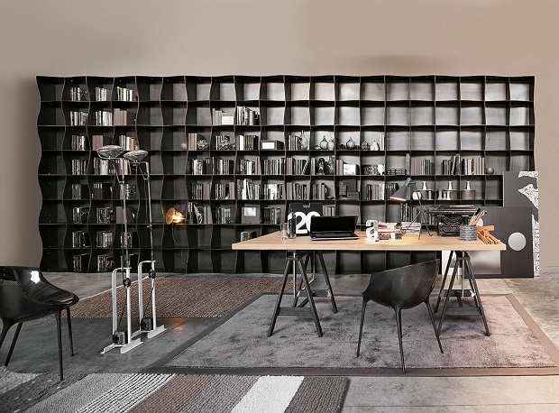 Salone del Mobile 2015: la libreria sinuosa di Ronda Design