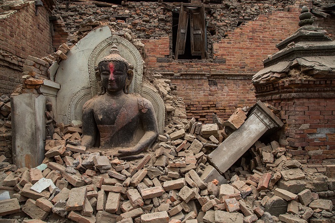 Nepal, templi distrutti dal terremoto