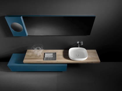 Fuorisalone 2015, Milldue declina il bagno Sintesi in ottanio e rovere Barrique