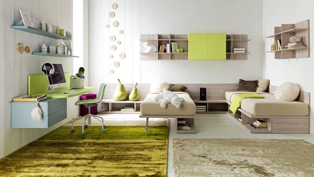 Cameretta bambini idee: la composizione New 138 di Doimo Cityline divertente e coloratissima