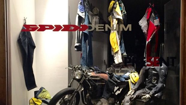 Spididenim Jeans Londra:  il denim racer in vetrina da Present, le foto