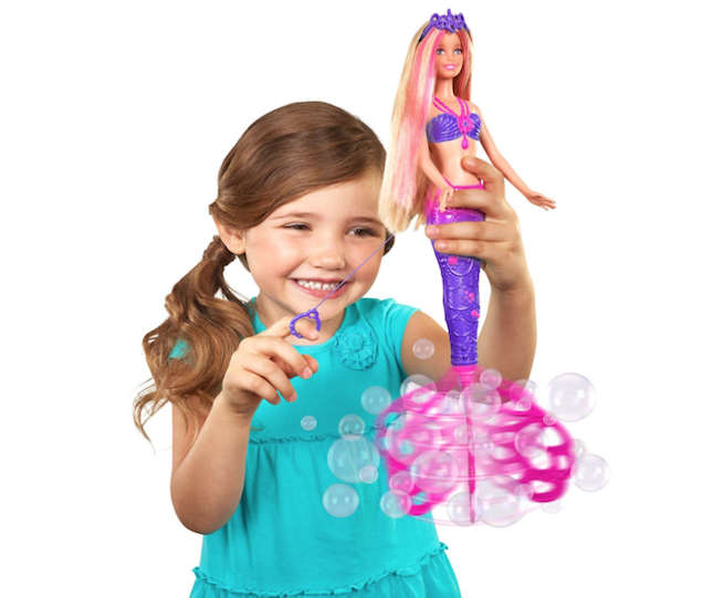 Barbie: Sirena magica coda per giocare in un oceano di bolle di sapone