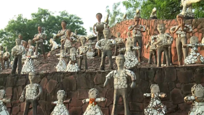 Il Chandigarh rock garden in India: arte nella giungla