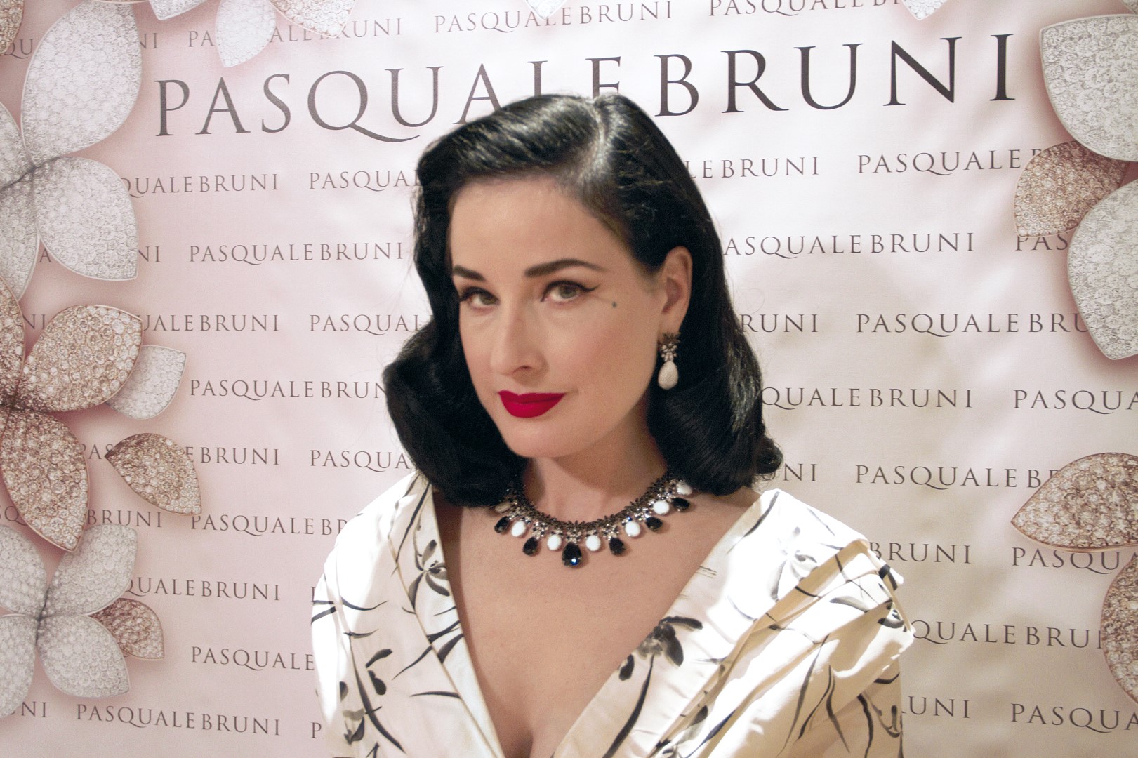 Pasquale Bruni collezione Giardini Segreti: Dita Von Teese special guest al party