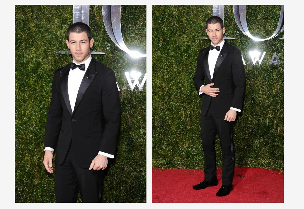 Nick Jonas in Louis Vuitton ai Tony Awards 2015