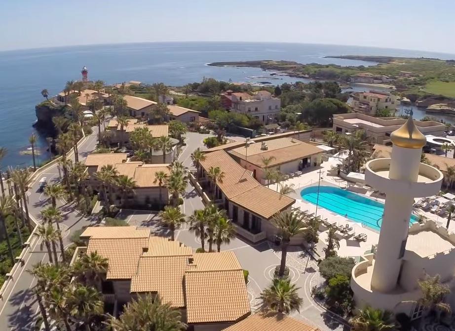 Grand Hotel Minareto di Siracusa visto dall&#8217;alto, con un drone