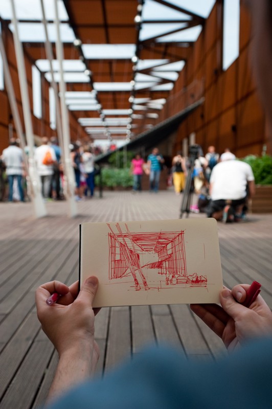 Expo Milano 2015: lo Sketchmob di Moleskine, le foto